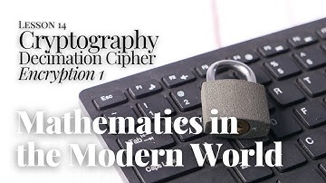 Mathematics in the Modern World 14 - Decimation Cipher - Practicing Encryption - Example 1