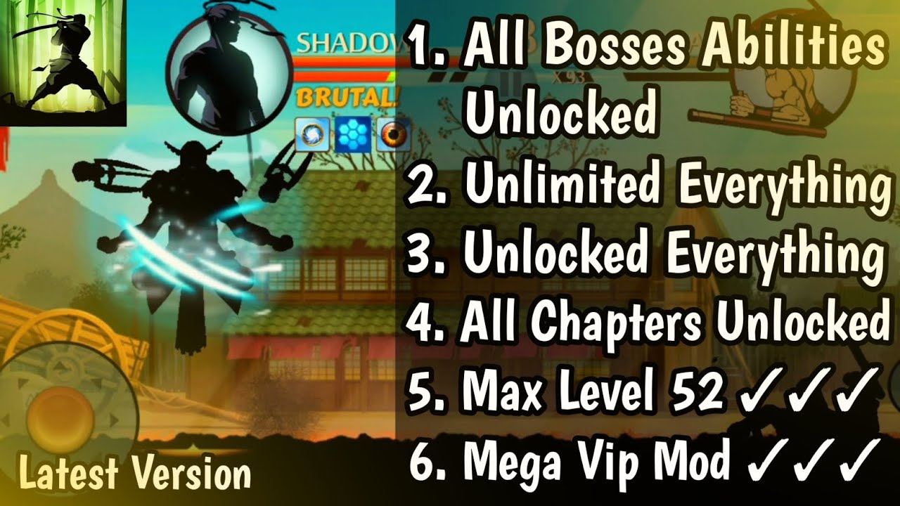 Shadow Fight 2 Latest Version All Bosses Abilities Unlocked Mod