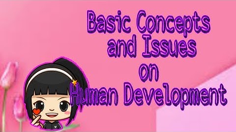 Basic Concepts and Issues on Human Development | Study Time
