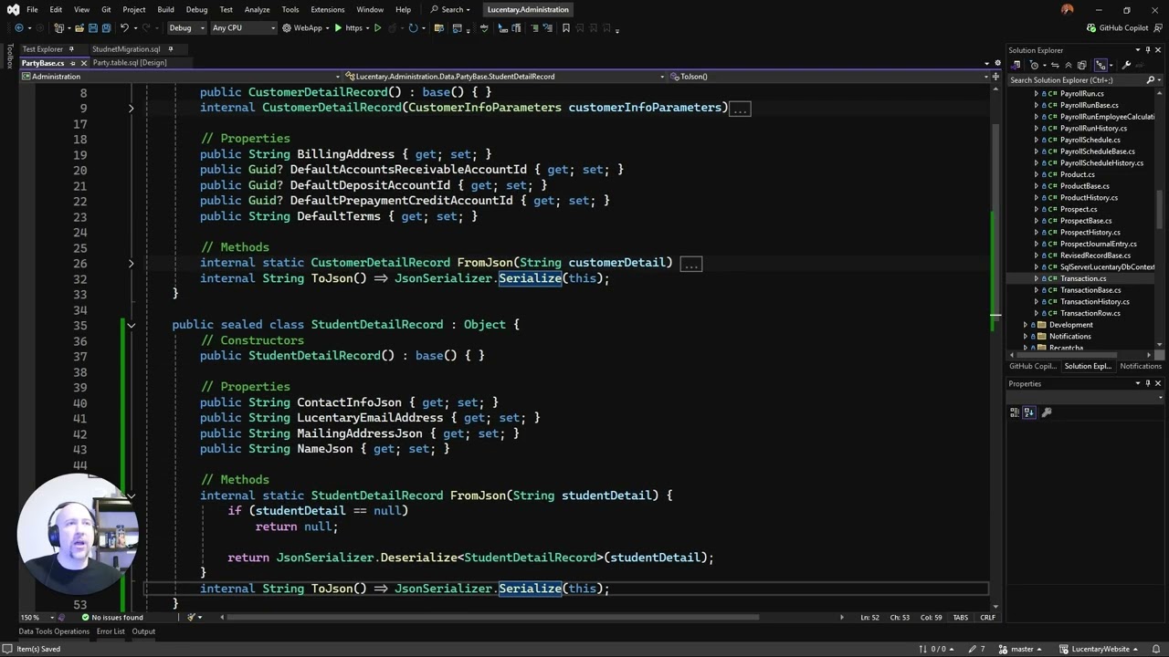 Refactoring the Lucentary Codebase: Merging Student Data into Party Table video thumbnail