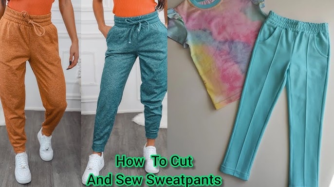 DIY SWEATPANTS with pockets & elastic waistband with drawstring // sewing  tutorial #diy #fashion 