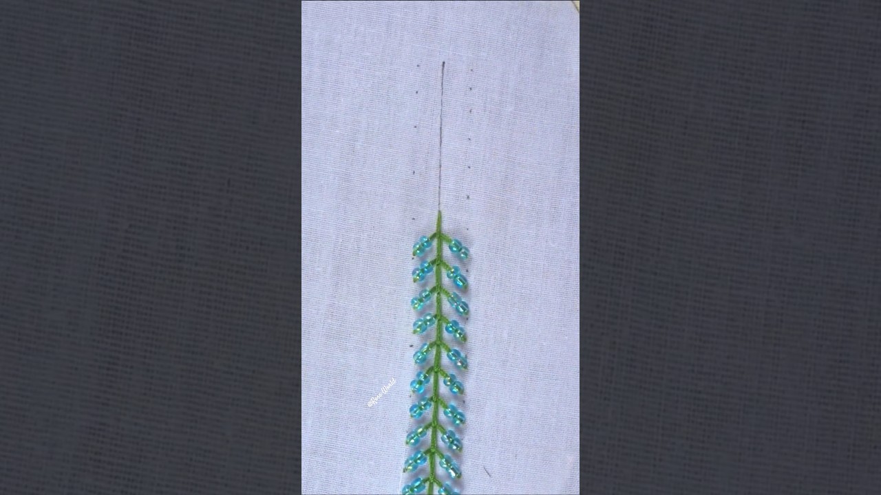 Best pearl beads work border design with thin needle🔥🔥