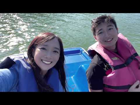 三男と湖へ。Off to the lake with my son. 和兒子去湖邊玩耍。