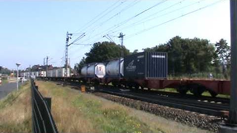 Class189 DB Schenker Rail With Container Train at Venlo,the NL 14-8-2010
