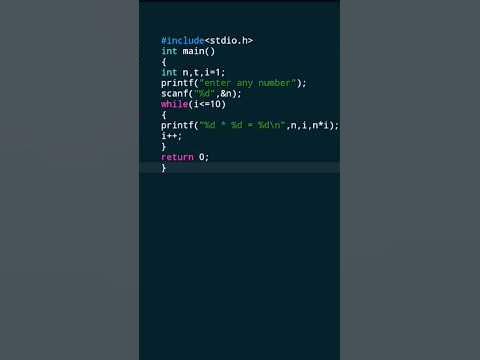 Find table in c programming #table #coding #clanguage #c #cprogramming ...