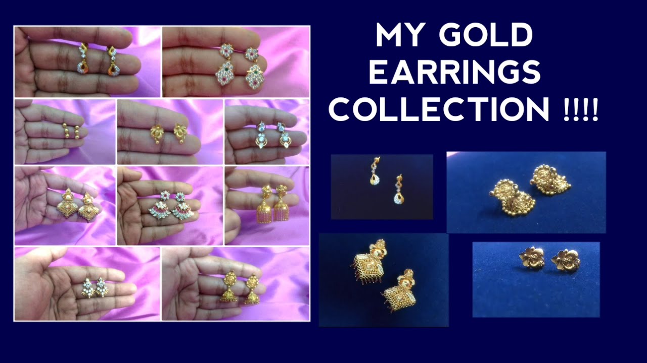 My gold earrings collection in tamil / Earrings collection/Gold