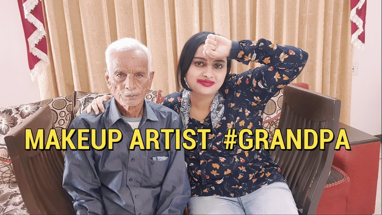 My Grandpa did my Makeup || Horror Makeup Look || ನನ್ನ ತಾತ ಎಷ್ಟು CUTE ಅಲ್ವ? || Kannada Vlogs