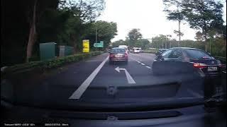 PD5544D expired road tax & SLZ7060B dangerously cutting in   ANE9342 riding in road shoulder