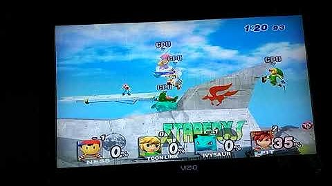 Super Smash Bros. Brawl Ness (CPU) VS. Toon Link (CPU) VS. Pokemon Trainer (CPU) VS. Pit (CPU)