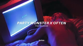 party monster x often (lyrics) tiktok version + sped up | the weeknd Resimi
