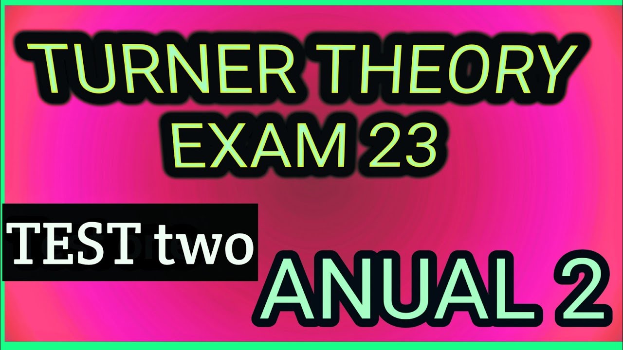 turner trade theory exam जुलाई 2023