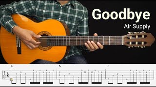 Goodbye - Air Supply - Fingerstyle Guitar Tutorial TAB   Chords   Lyrics