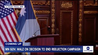 Minnesota Gov. Tim Walz Holds A News Conference On His Decision To End His Reelection Campaign Live
