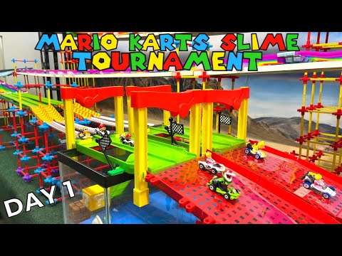 MARIO KARTS SLIME RACING | DIECAST CARS TOURNAMENT 1