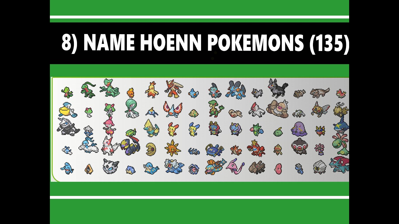 (Day 8) Name all Hoenn Pokemon... beat my score... 135 pokemon