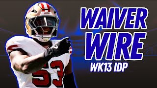NFL IDP Waiver Wire: LB1 Sleepers & Streamers for Week 13!