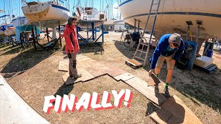 Celebrating a MILESTONE: the FLOOR is going in! | SAILING SEABIRD Ep.68
