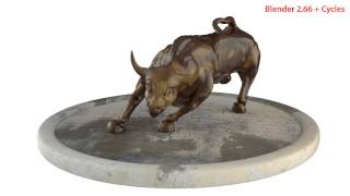 Charging Bull 3D print model from CGTrader.com