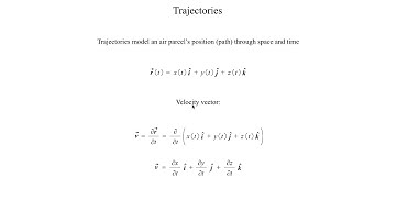 METR2023 - Lecture 12 - Segment 1: Trajectories and Streamlines