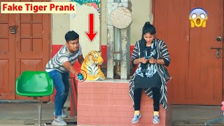 Fake Tiger Prank 😱 on Cute Girl | Fake Tiger vs Man Prank Video | So Funny Videos | By - ComicaL TV