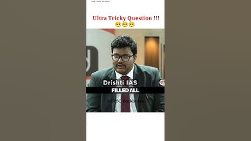 Ultra Tricky Question ?🥺 | UPSC Backbone | Upsc Interview | Narayan Amit | Drishti IAS | #shorts