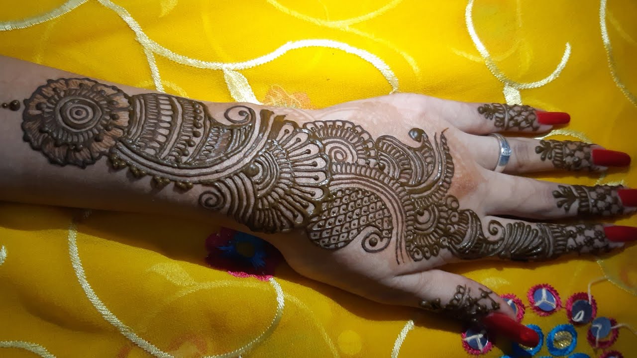 Arabic mehndi design | Simple mehndi design for beginners 🌼 - YouTube