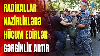 İrəvanda etirazçılarla polis arasında gərginlik: radikallar Ermənistanı bir-birinə qatır