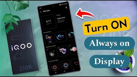 Enable Always ON Display in iqoo z10r / IQOO Z10R Always ON Display Not Showing