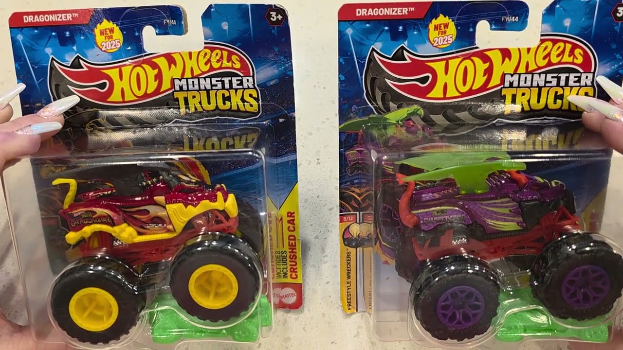 Распаковка и демонстрация набора Hot Wheels Monster Trucks Dueling Dragonizers! Покажи, поиграй и...