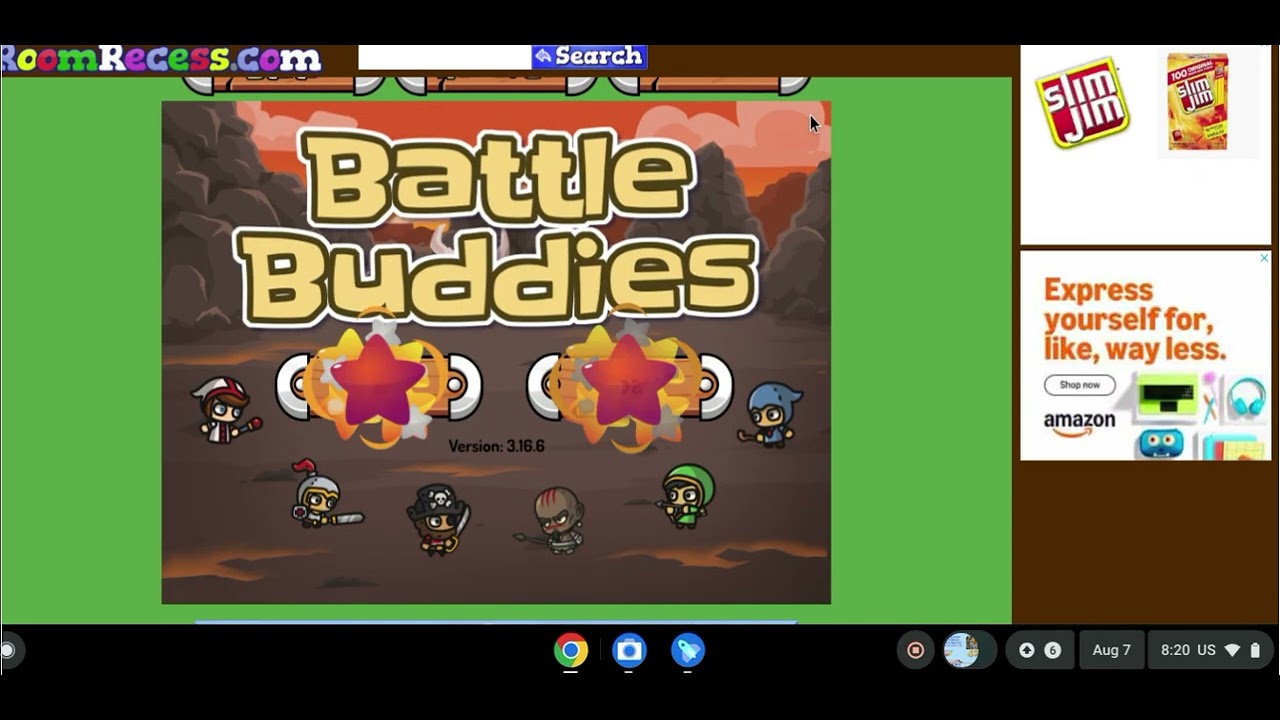 Using battle buddies in room recess again. - YouTube