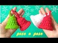 CAMPANAS NAVIDEÑAS TEJIDAS A CROCHET PASO A PASO   PARA DECORAR