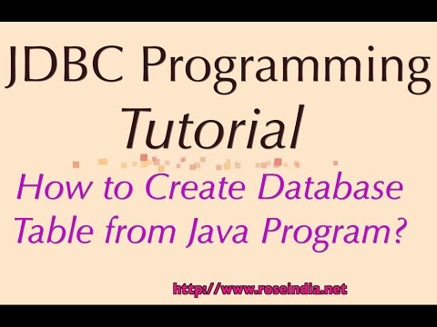 How to create database table in Java JDBC? - YouTube