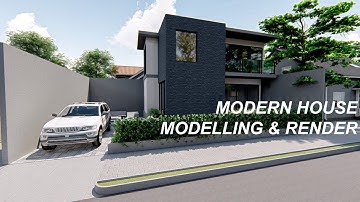 ARCHITECTURAL DESIGN | MODERN HOUSE | SKETCHUP 3D MODELLING & LUMION RENDERING (EXTERIOR ONLY)