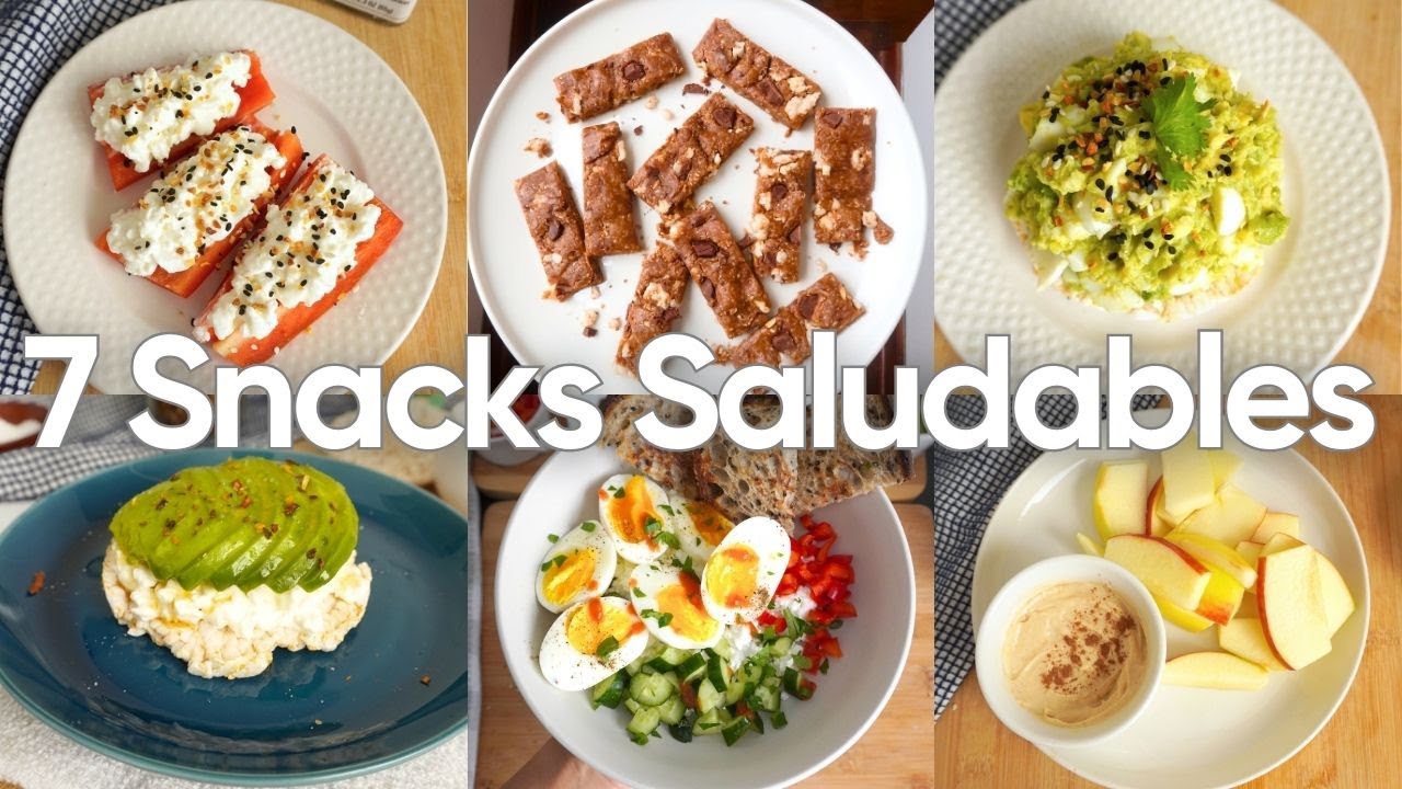 7 SNACKS SALUDABLES y ALTOS en PROTEÍNA (rápidos, sin horno y listos en ...
