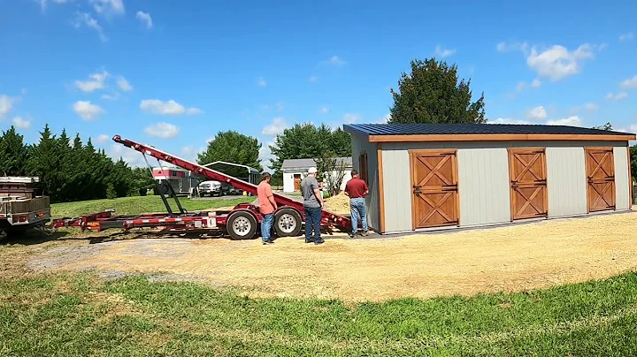 Modular Horsebarn Delivery | Helmuth Builders Deli...