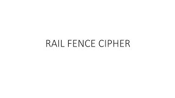 Implementasi Rail fence Cipher Dalam Bahasa Pemorgraman JAVA
