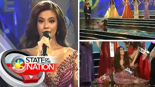 Miss World Philippines 2021 Tracy Perez, dalawang beses nadulas sa coronation night | SONA
