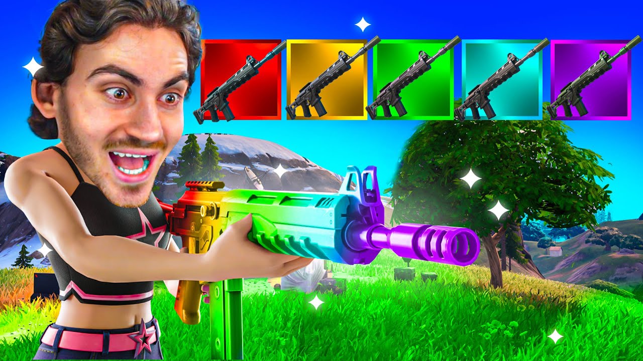 FORTNITE Pero Con INVENTARIO ARCOÍRIS (Fusil de Combate)