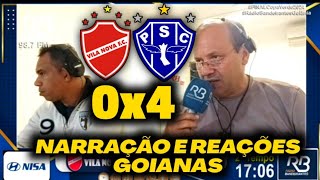 REAÇÕES GOIANAS NO TETRA DO PAPÃO DA COPA VERDE - VILA NOVA 0X4 PAYSANDU [ COPA VERDE 2024 ]