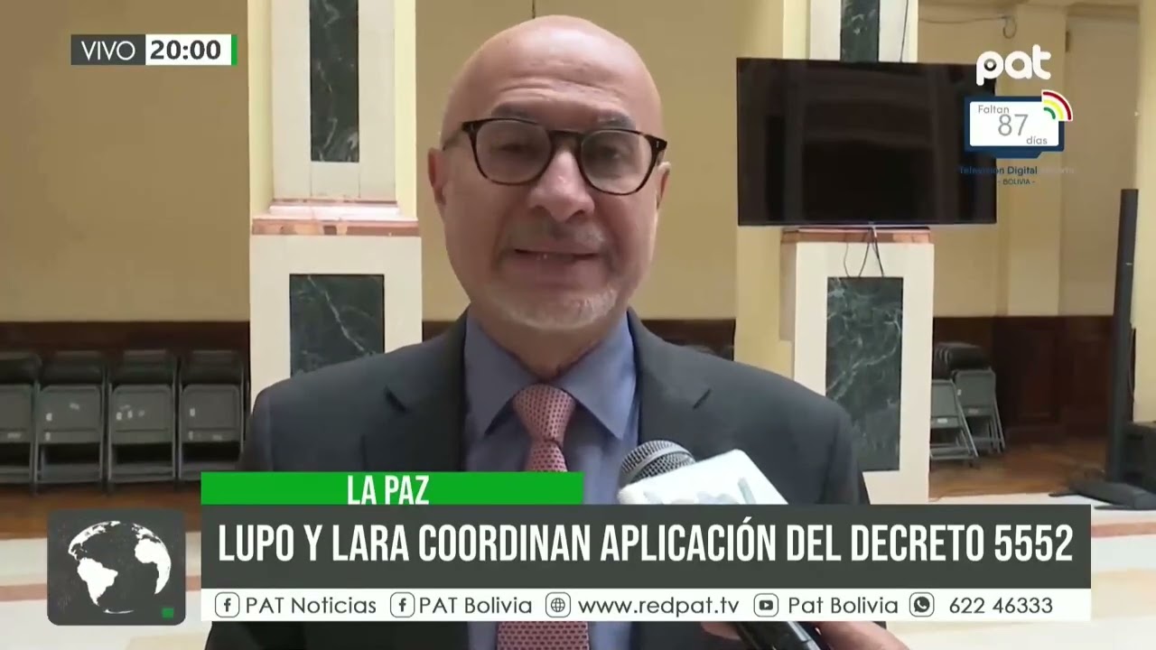 Gobierno y Vicepresidencia coordinan aplicación del Decreto Supremo 5552
