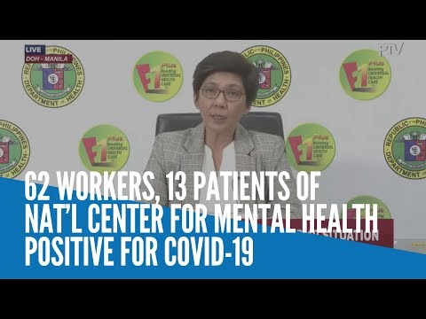 62 workers, 13 patients of Nat’l Center for Mental Health positive for COVID-19