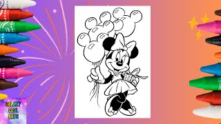 Minnie Mouse Coloring Pages From Disney #minniemouse #colors #arts