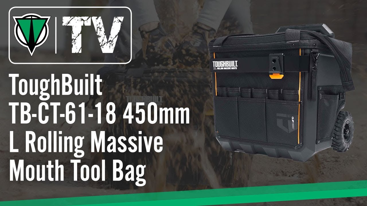 ToughBuilt TB CT 61 18 450mm L Rolling Massive Mouth Tool Bag