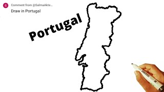 Portugal Map Drawing Simple Trick l How To Draw Correct Map of Portugal Step by step