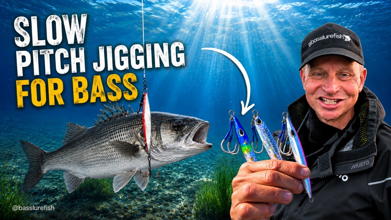 YouTube thumbnail: Slow Pitch Jigging for Bass: The Method That Caught Our Biggest Fish