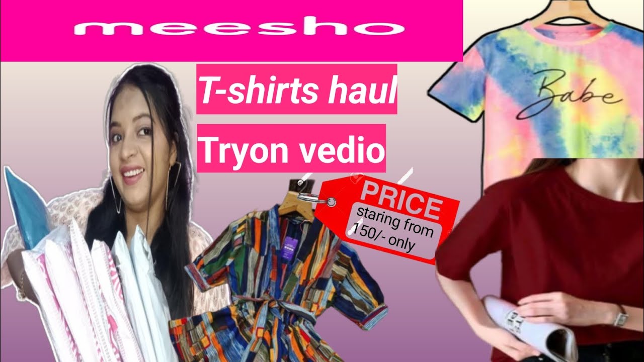 Tshirts haul 👕 from meesho😍 (review) try these affordable tshirts