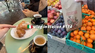 vlog in Italian: colazione fuori, spesa al mercato, quotidianità (sub)