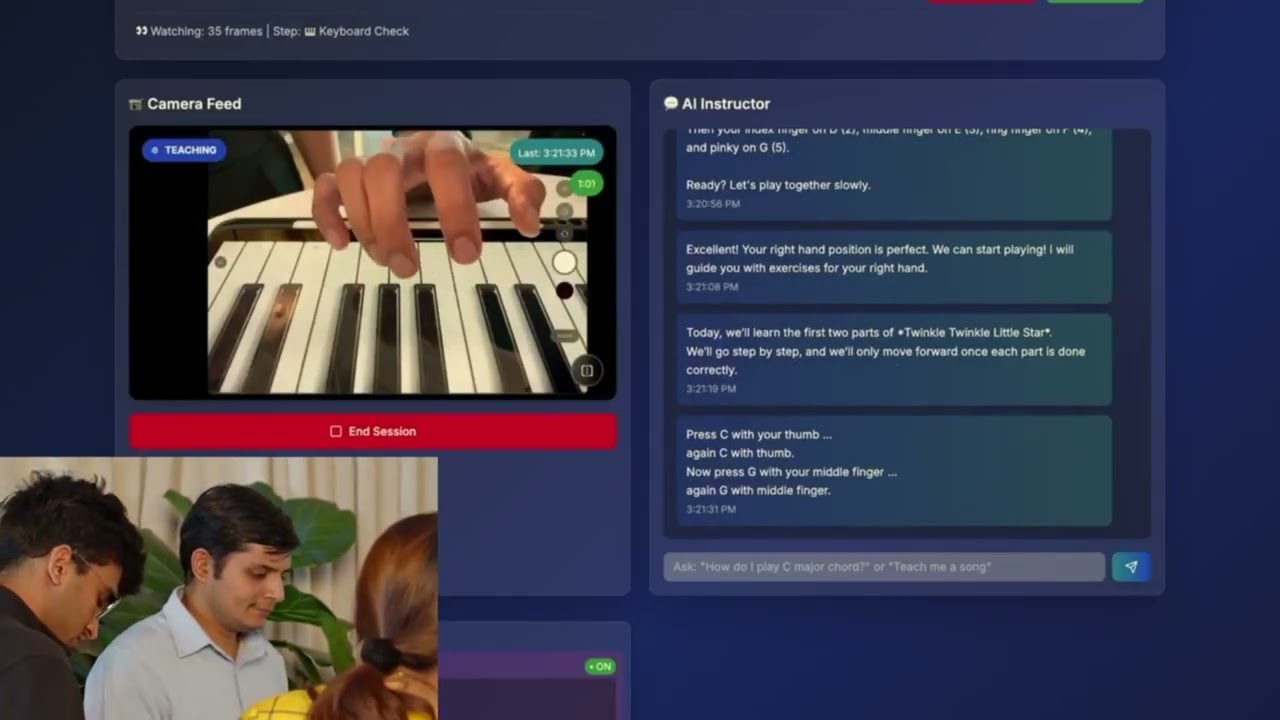 AI Project DEMO: Upbeat- AI Music Tutor - on Stage Demo 