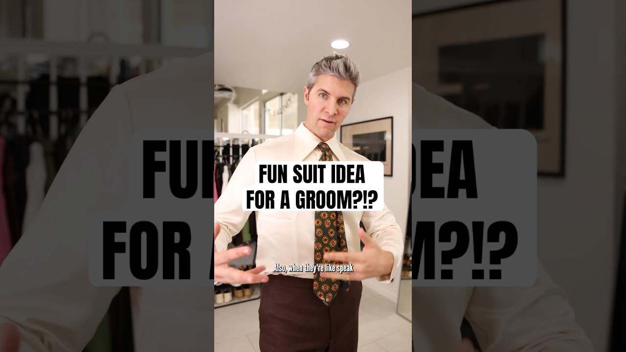 Dark Brown, Green, & Pearl Suit for a Groom?!?