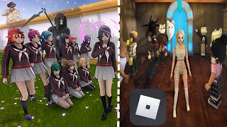 Устраняем всех соперниц за 1 день в Yandere Simulator 1980, далее Roblox и игра от чата